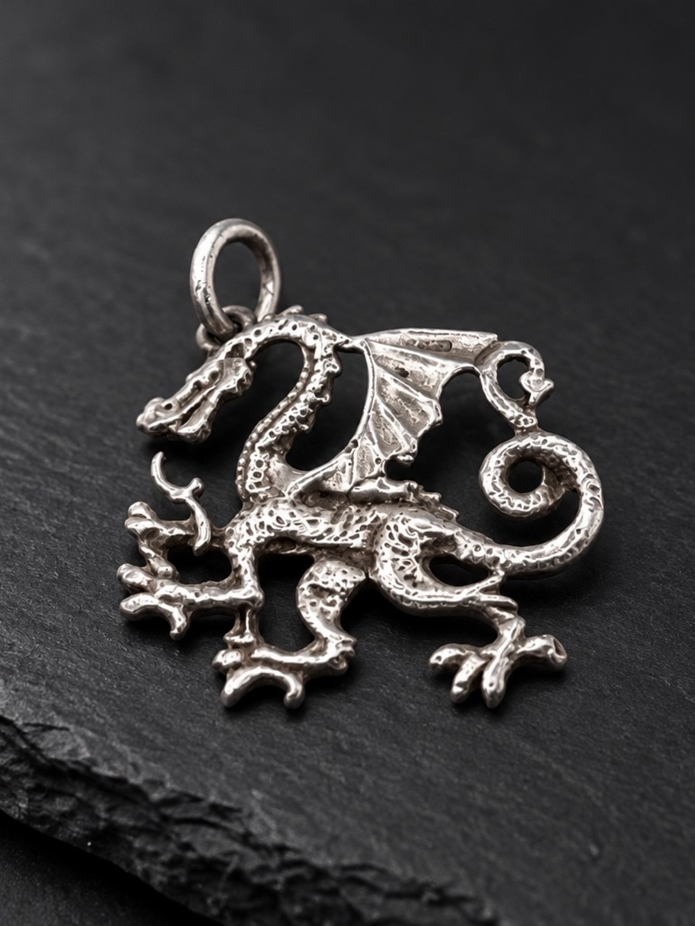 Sterling Silver Dragon Pendant CSI signed